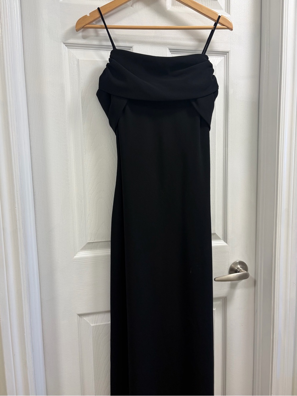 Floor length black vintage evening gown